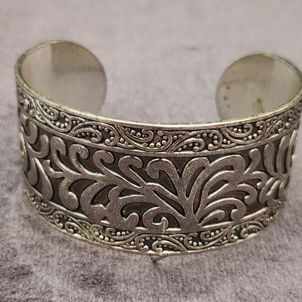 Premier Designs Copper Cuff Bracelet Wide Swirl Bangle Boho